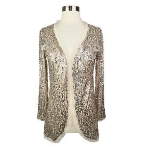 Joyfolie x Mia Joy Michaela Vintage Gold Sequin Cardigan - Size Small